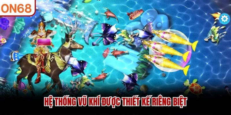 Hệ thống vũ kh&iacute; được thiết kế ri&ecirc;ng biệt